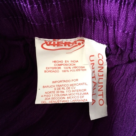 Purple rainbow tie dye pants NWOT - Picture 4 of 4